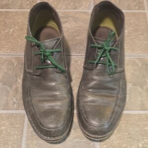 Cole Haan Brown Leather Oxfords with Green Laces
